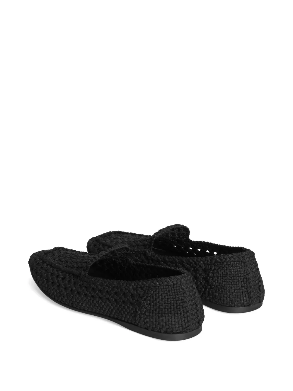 Dolce & Gabbana Slippers van geweven stof Zwart