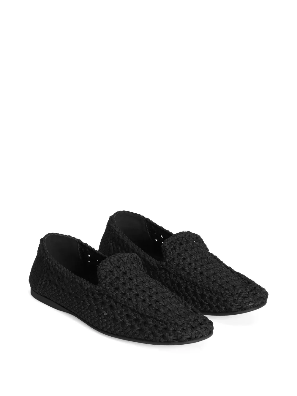 Dolce & Gabbana Slippers van geweven stof Zwart