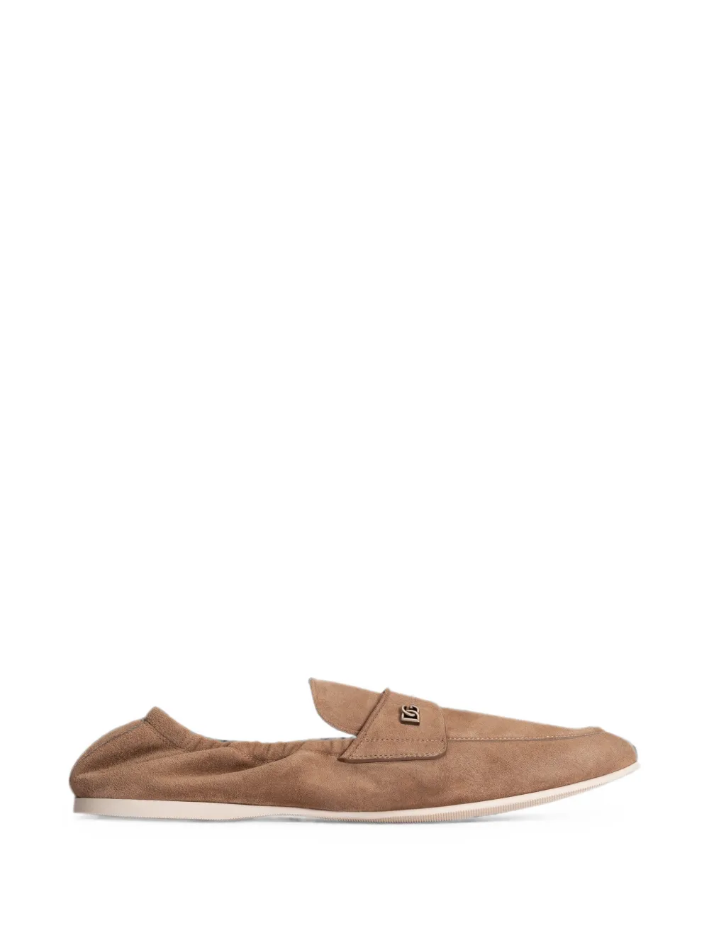 Dolce & Gabbana Slipper aus Kalbsleder - Nude