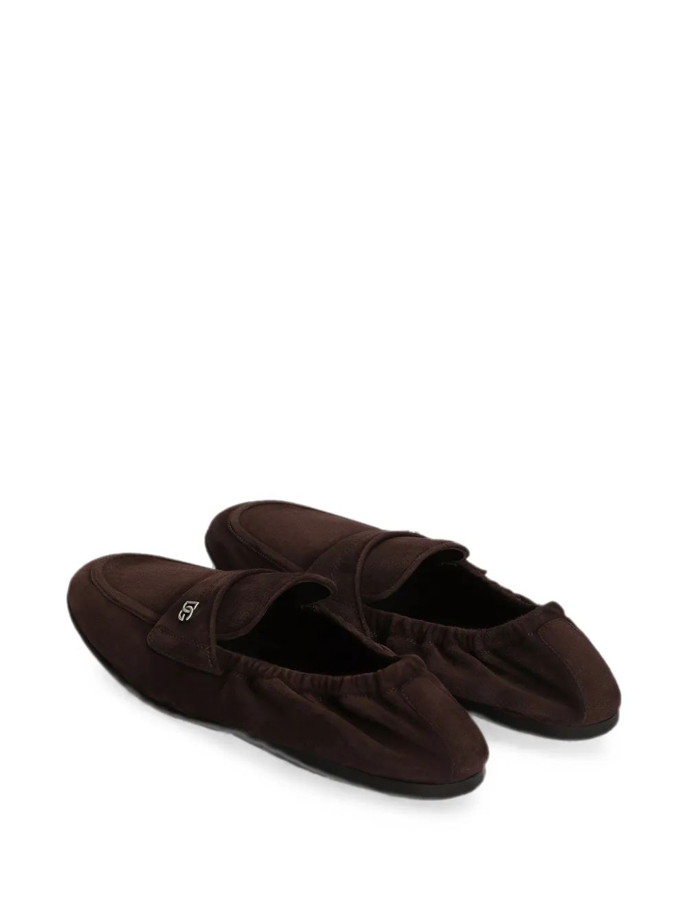 Dolce & Gabbana Kalfsleren slippers Bruin