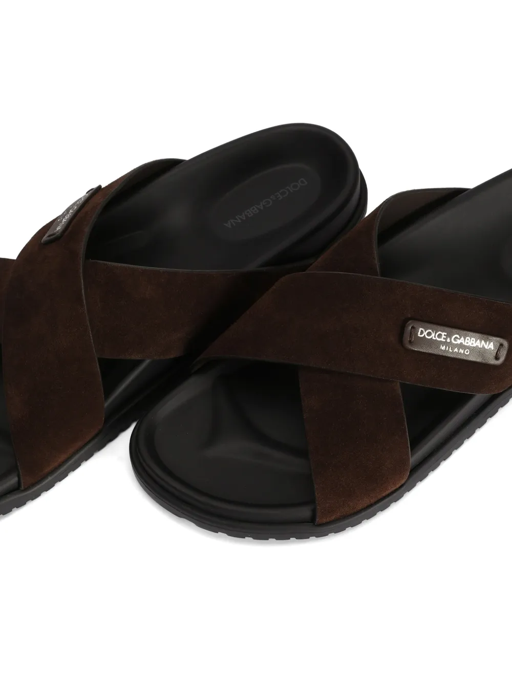 Dolce & Gabbana Sandalen in split Bruin