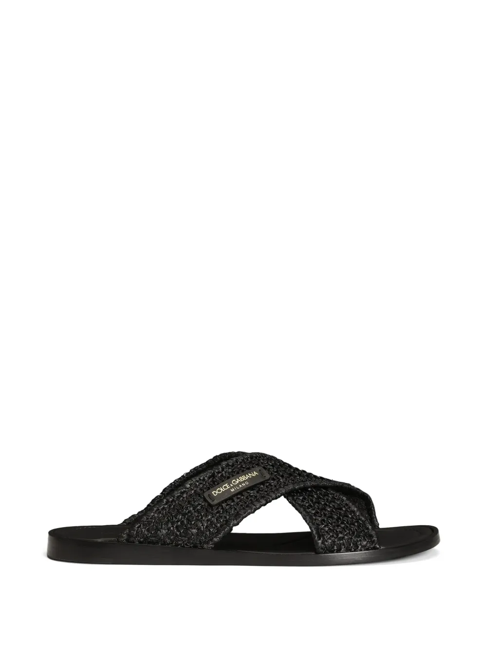 Dolce & Gabbana sandals in raffia - Schwarz