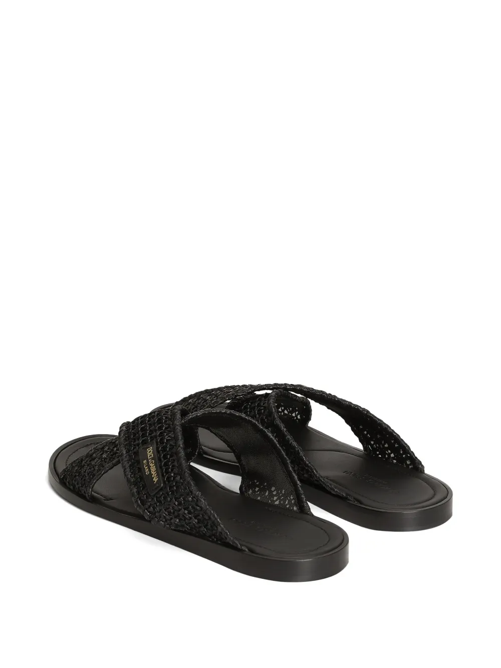 Dolce & Gabbana Sandalen in Raffia Zwart