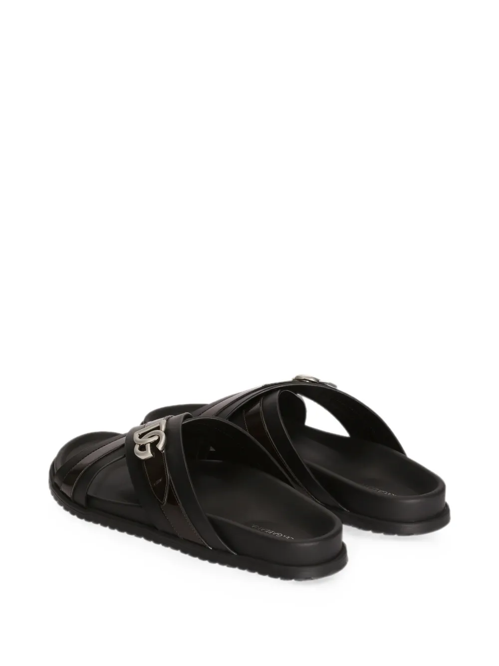 Dolce & Gabbana Leren sandalen Zwart