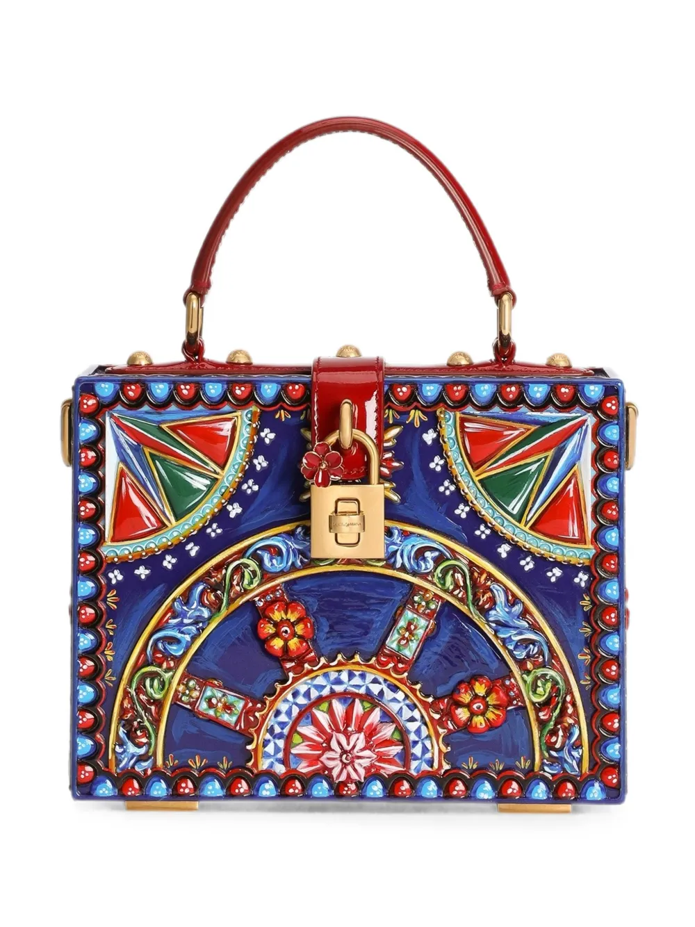 Dolce & Gabbana Dolce Box Handtasche aus Carretto-Harz - Blau