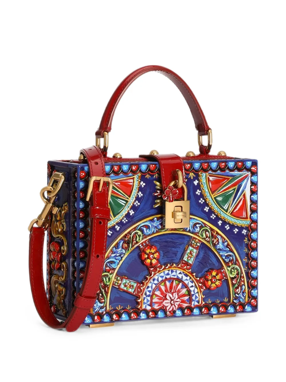 Dolce & Gabbana Dolce Box handtas van Carretto hars Blauw