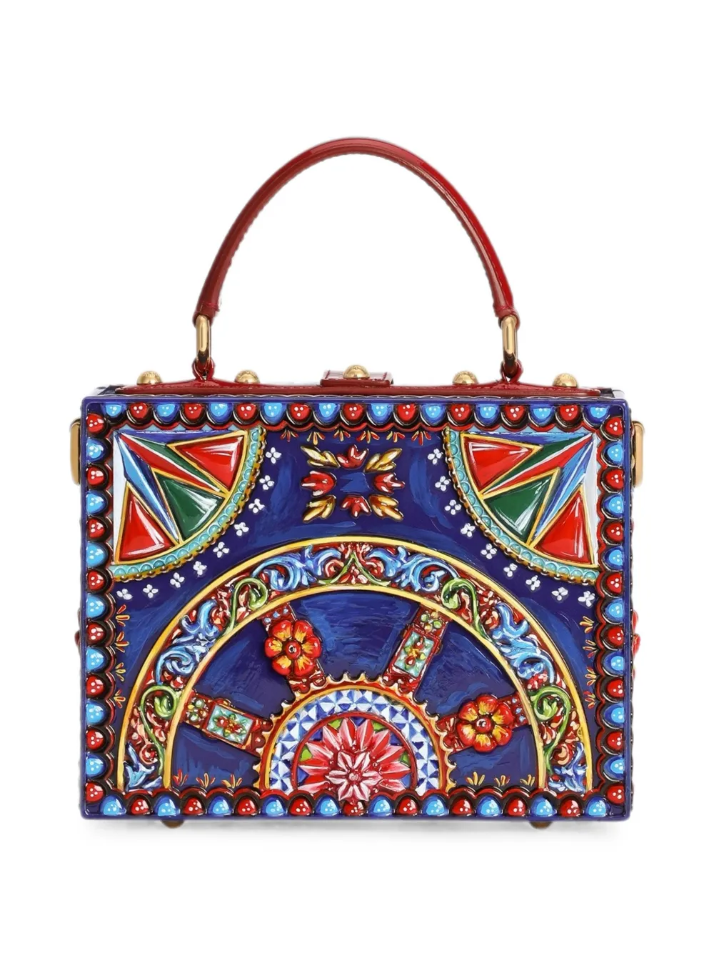 Dolce & Gabbana Dolce Box handtas van Carretto hars Blauw