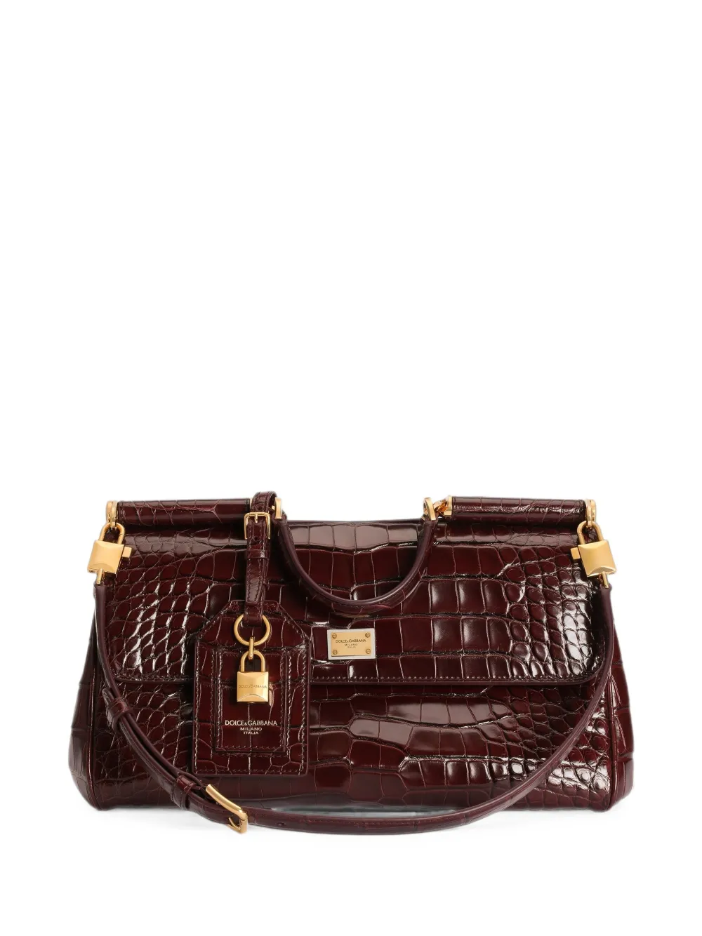 Dolce & Gabbana medium My Sicily bag in alligator - Rosso