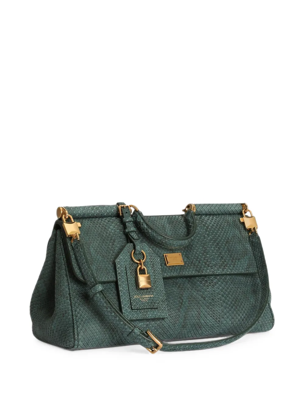 Dolce & Gabbana Medium My Sicily handtas met python-effect Groen
