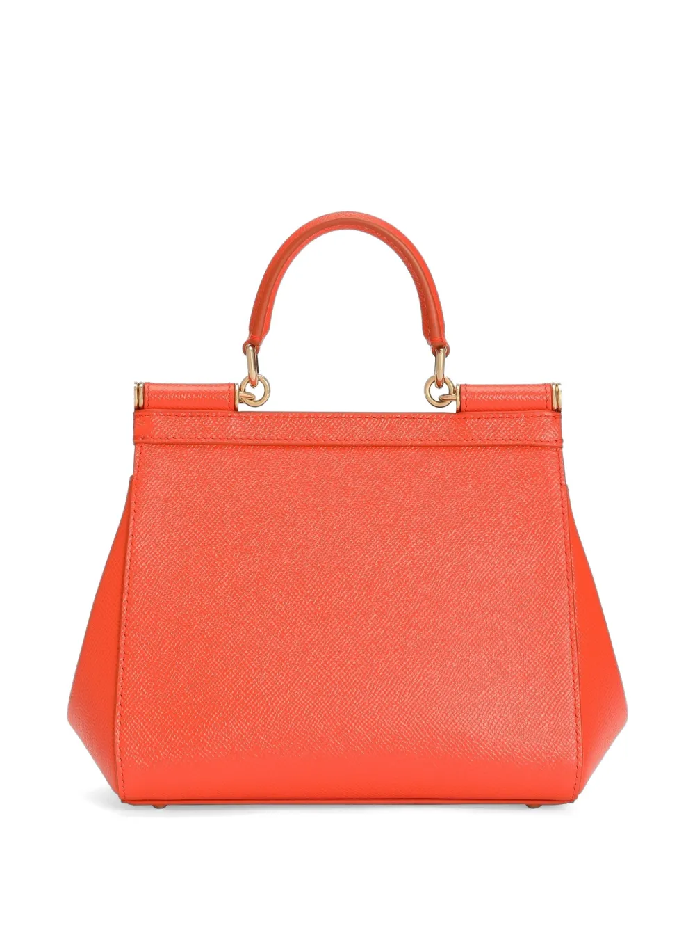 Dolce & Gabbana Sicily kleine kalfsleren handtas Oranje
