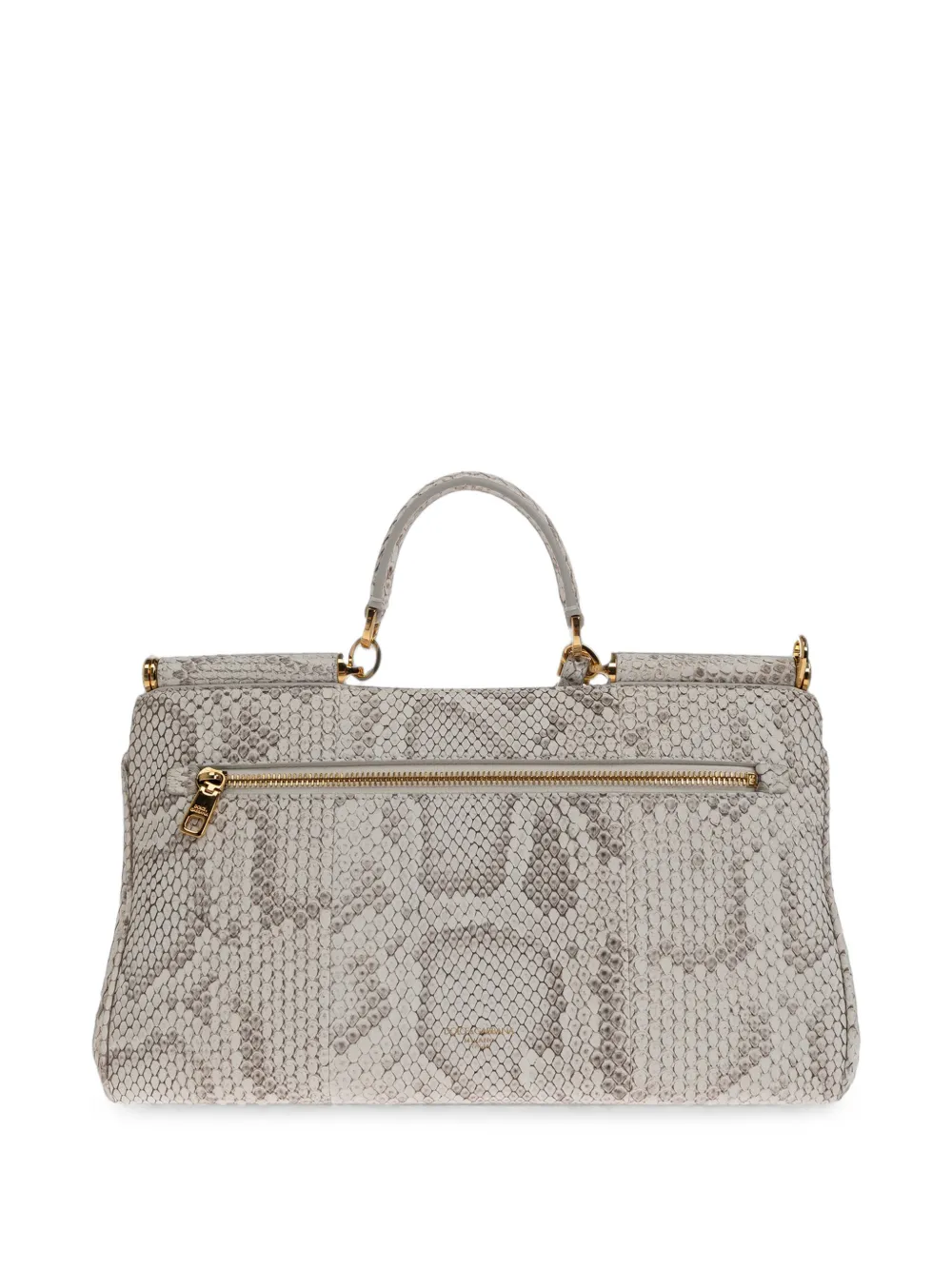 Dolce & Gabbana Medium My Sicily handtas met python-effect Beige