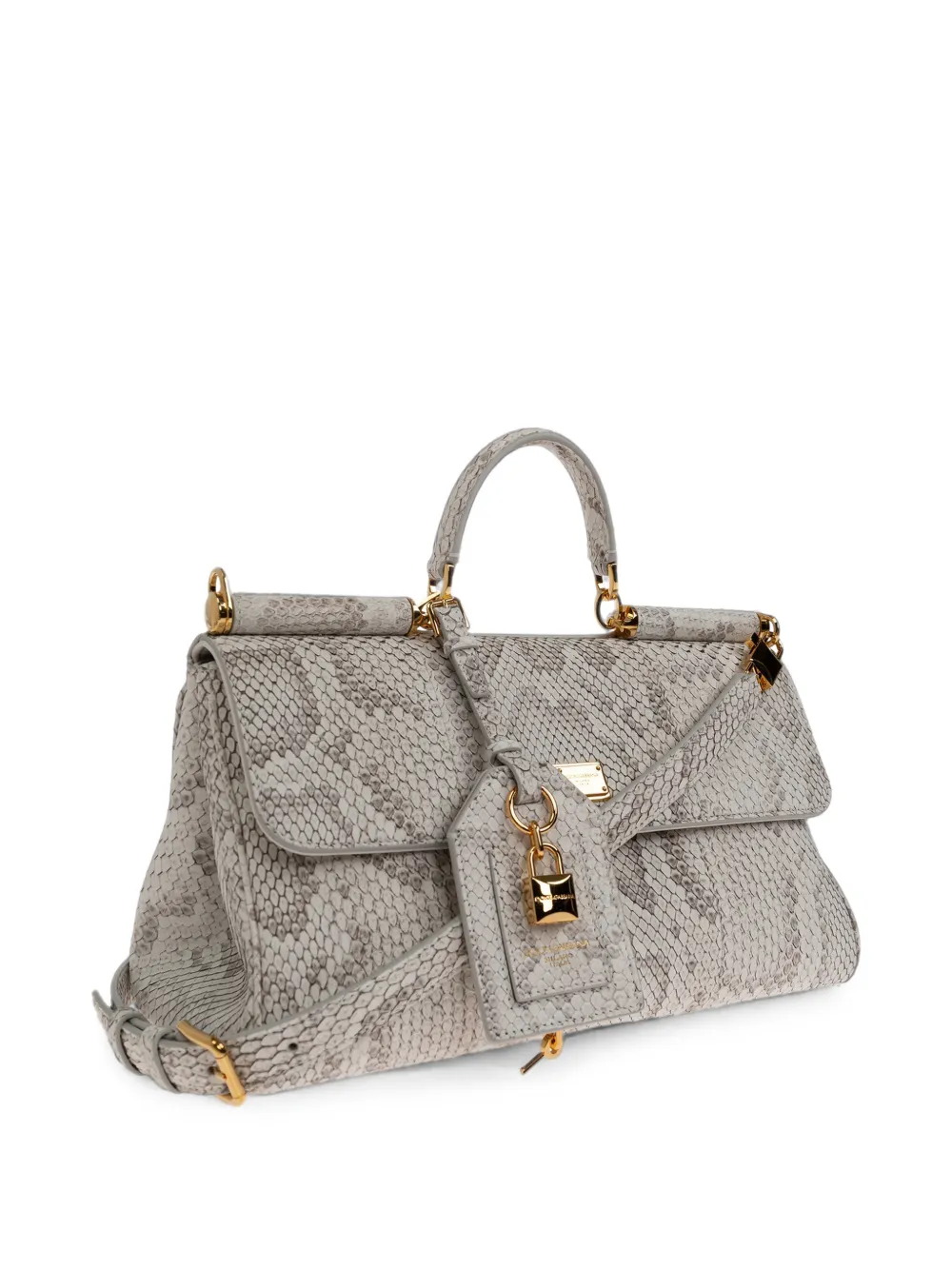 Dolce & Gabbana Medium My Sicily handtas met python-effect Beige
