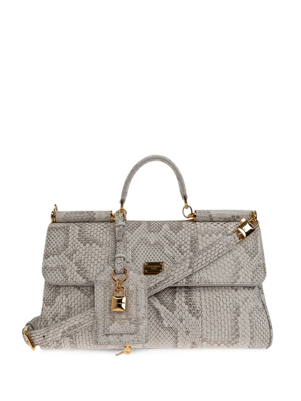 Dolce & Gabbana medium My Sicily handbag in python - Toni neutri