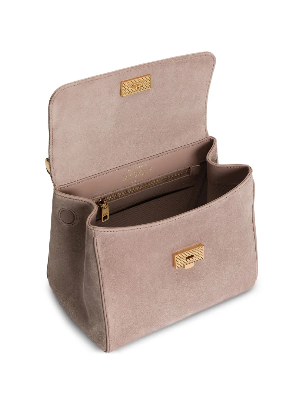 Dolce & Gabbana My Sicily kleine kalfsleren handtas Roze