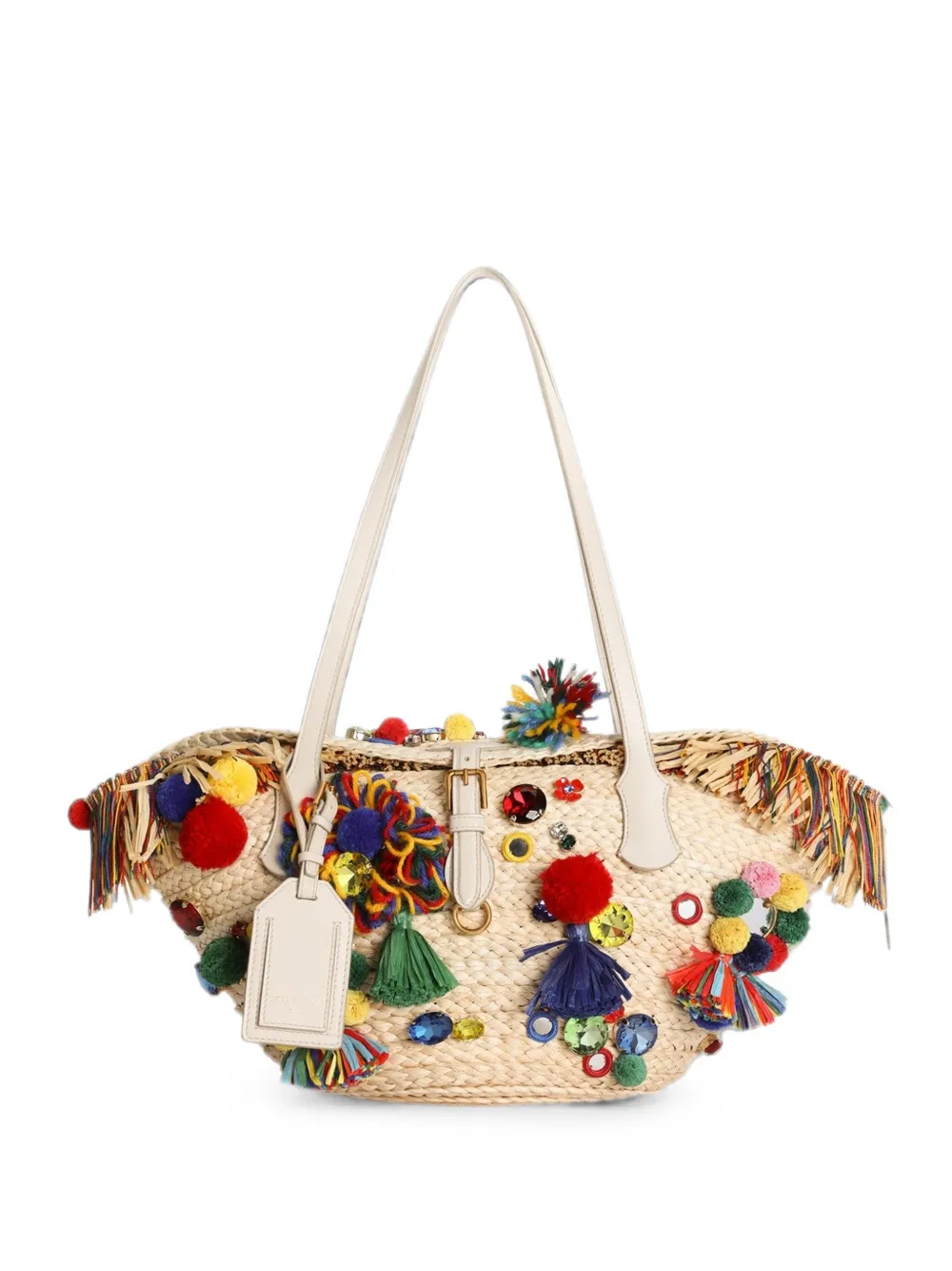 Dolce & Gabbana coffa Capri bag with embroidery - Nude