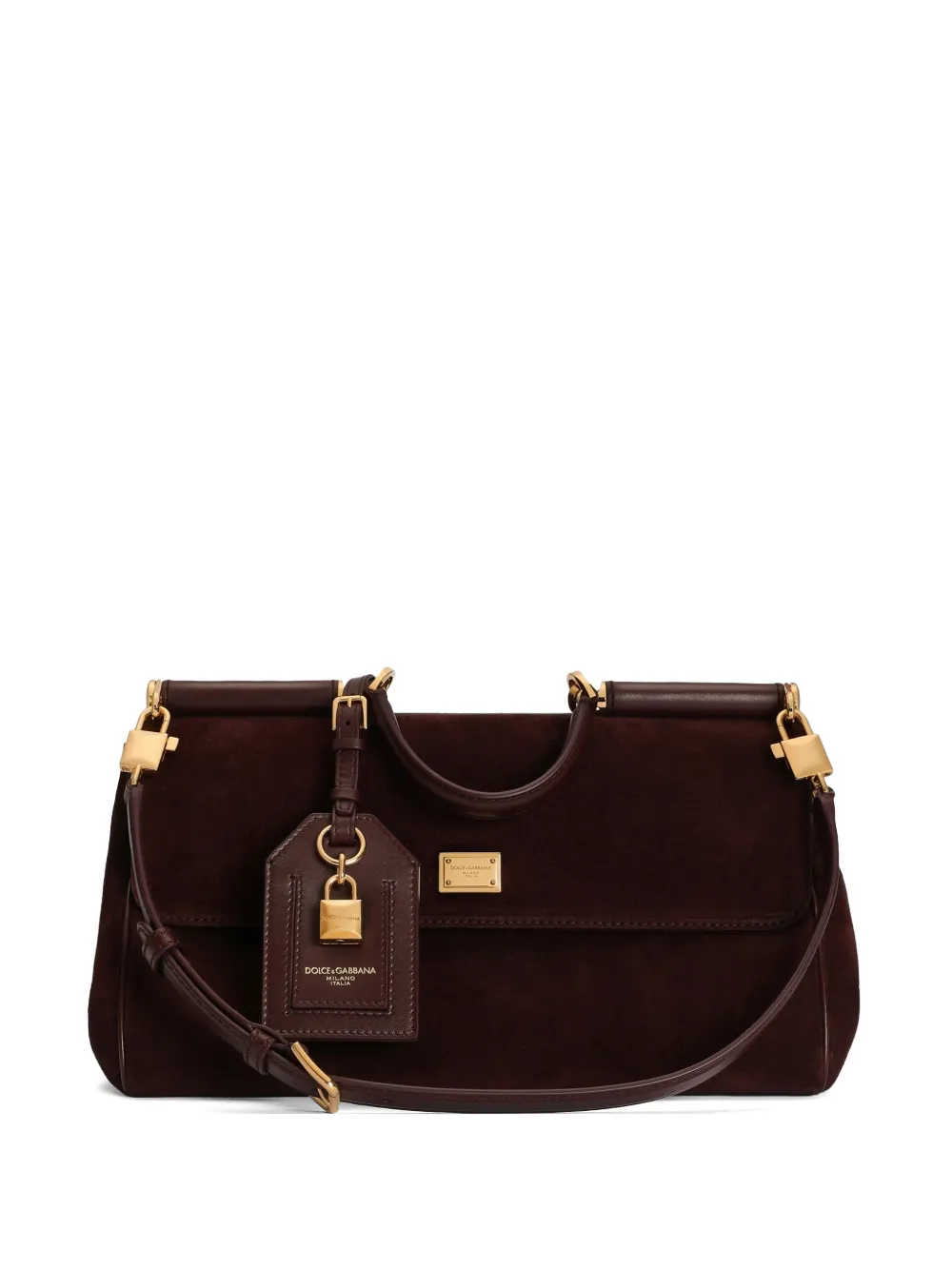 Dolce & Gabbana medium My Sicily handbag in split-calfskin - Rosso