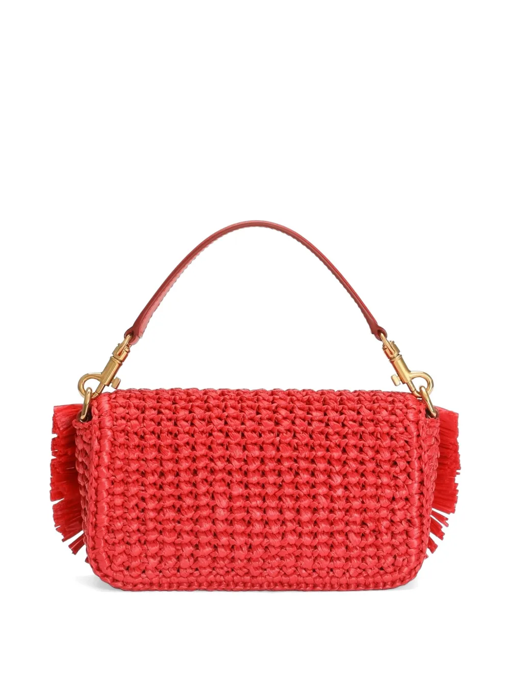 Dolce & Gabbana 3.5 schoudertas in raffia Rood