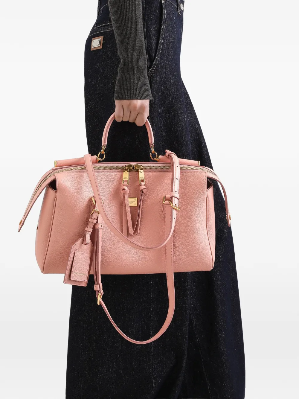 Dolce & Gabbana Medium Vittoria kalfsleren handtas Roze