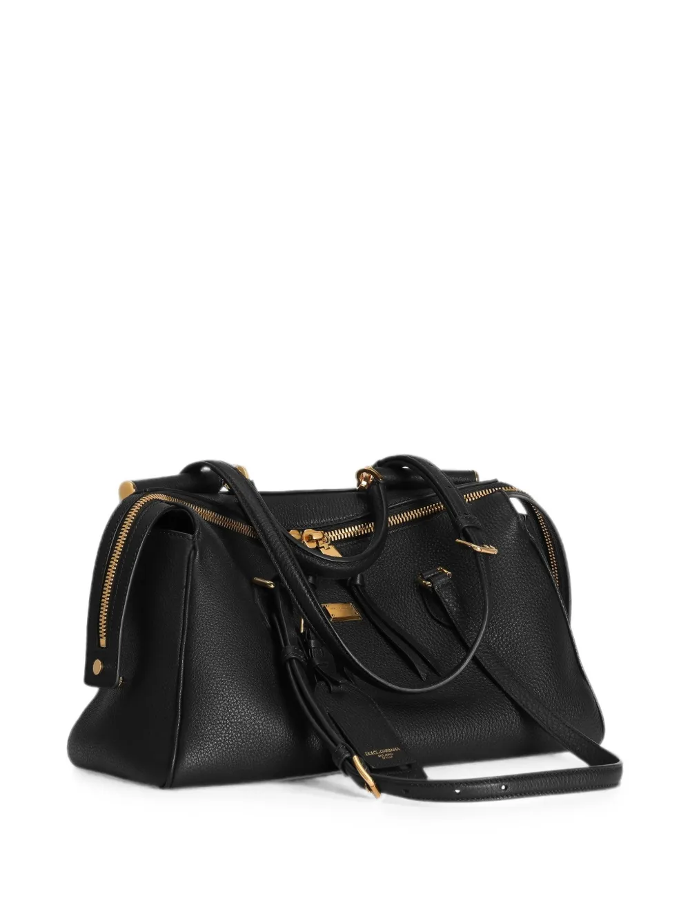 Dolce & Gabbana Medium Vittoria kalfsleren handtas Zwart