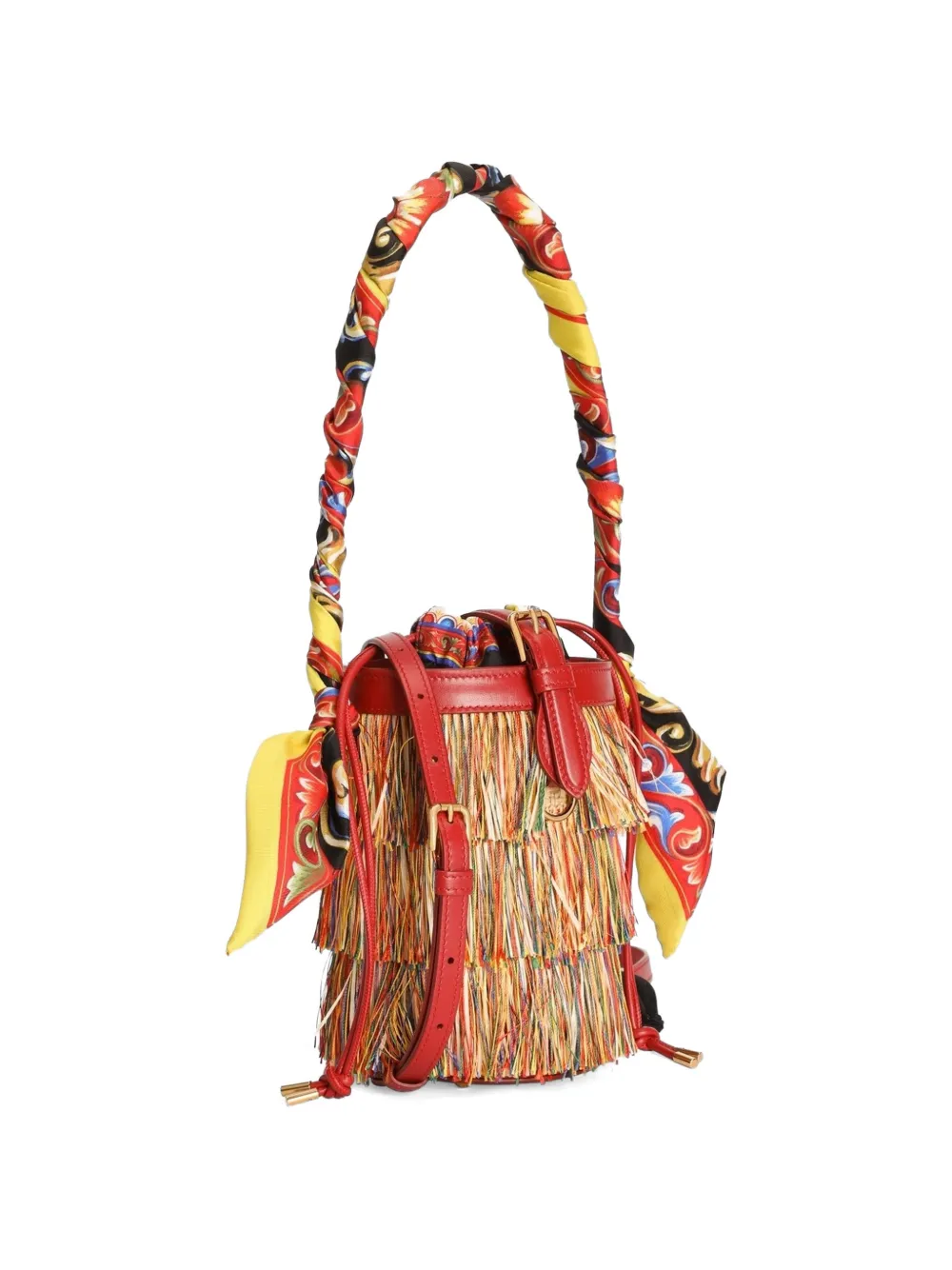 Dolce & Gabbana Raffia Capri bucket-tas Beige