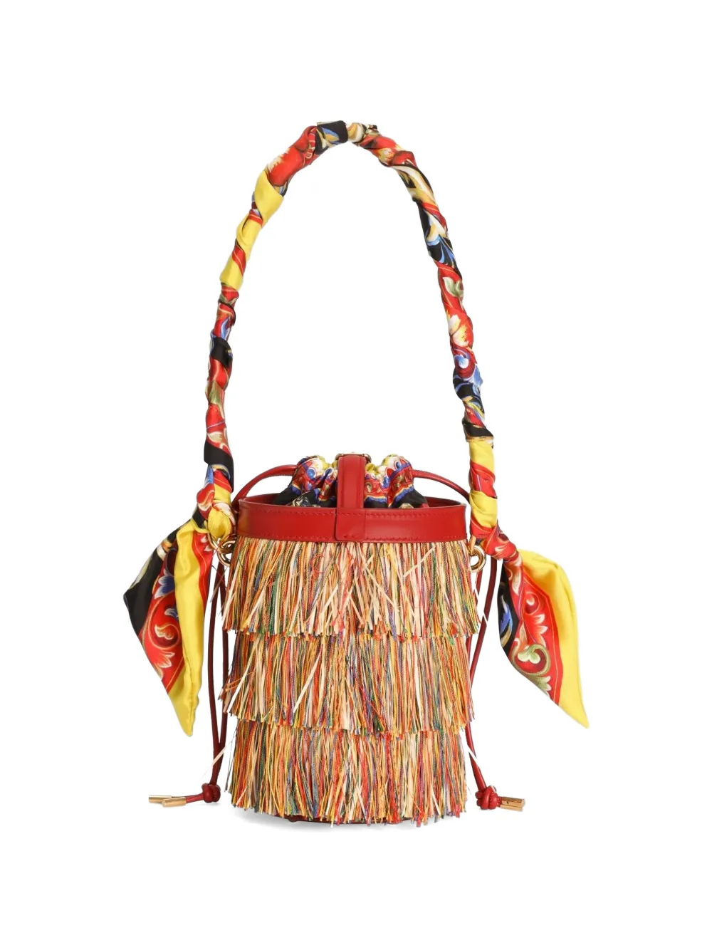 Dolce & Gabbana Raffia Capri bucket-tas Beige