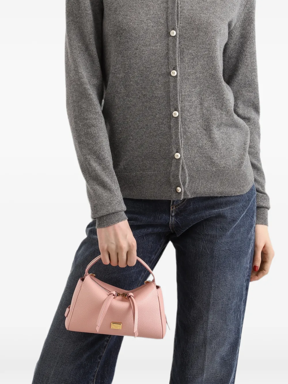 Dolce & Gabbana Vittoria kalfsleren mini-handtas Roze