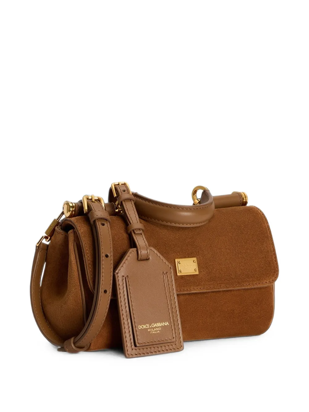 Dolce & Gabbana mini My Sicily handbag in split leather Bruin