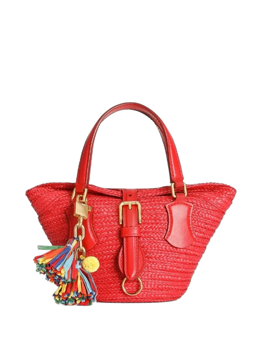 Dolce & Gabbana Capri Tasche aus Raffiabast - Rot