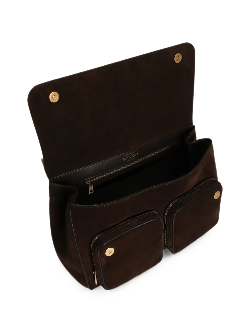 Dolce & Gabbana My Sicily handtas van kalfsleer Bruin