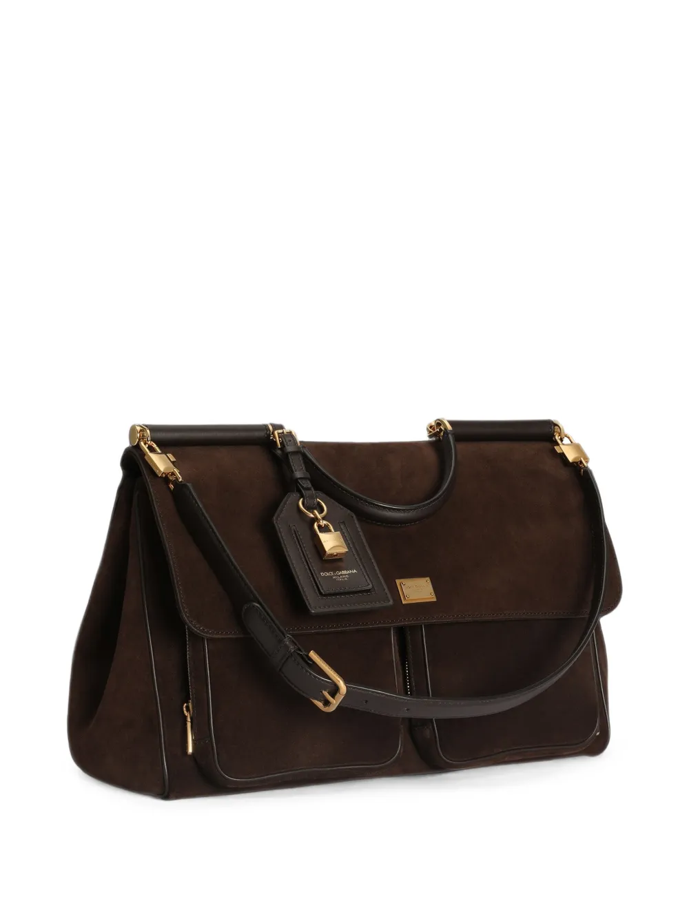 Dolce & Gabbana My Sicily handtas van kalfsleer Bruin