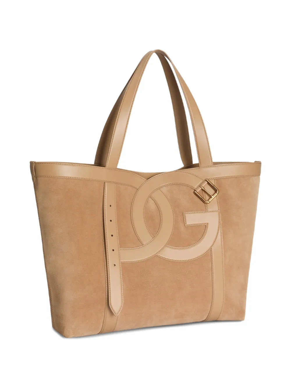 Dolce & Gabbana 3.5 shopper van gespleten kalfsleer Beige