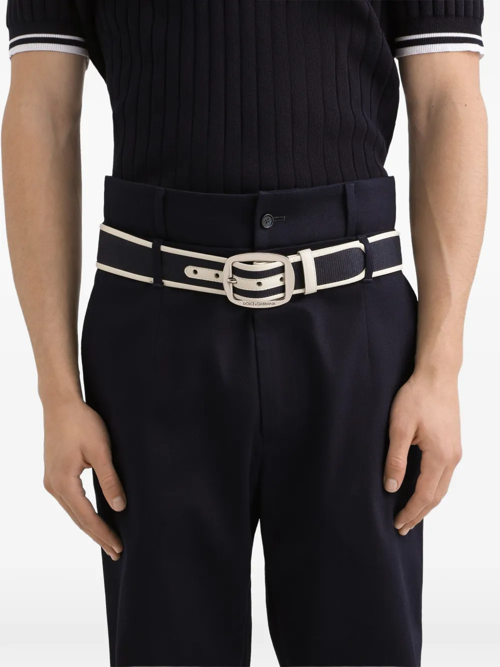 Dolce & Gabbana Canvas riem Zwart