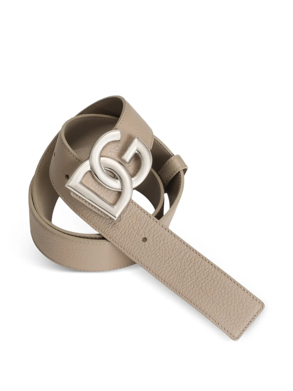 Dolce & Gabbana Leren riem Beige