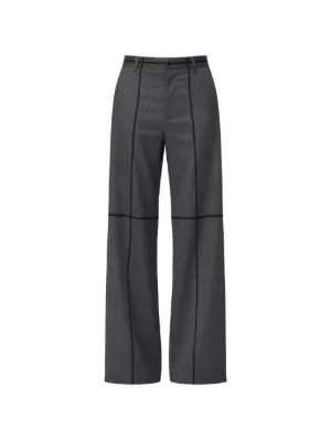 Maison Margiela ウールタックパンツ | グレー | FARFETCH JP