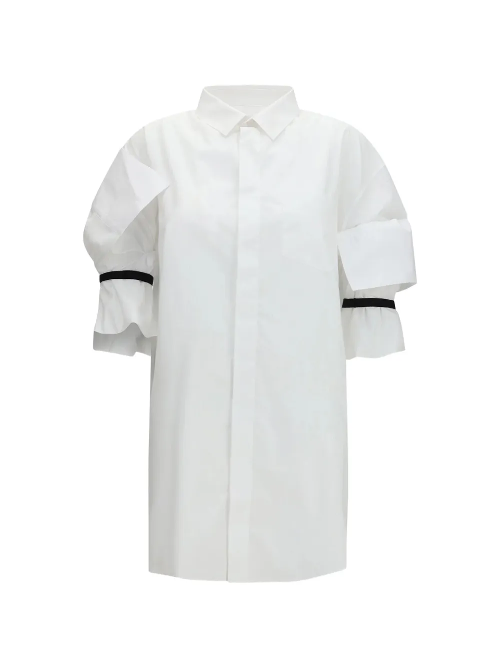 ALAINPAUL asymmetrical-sleeve shirt - Bianco