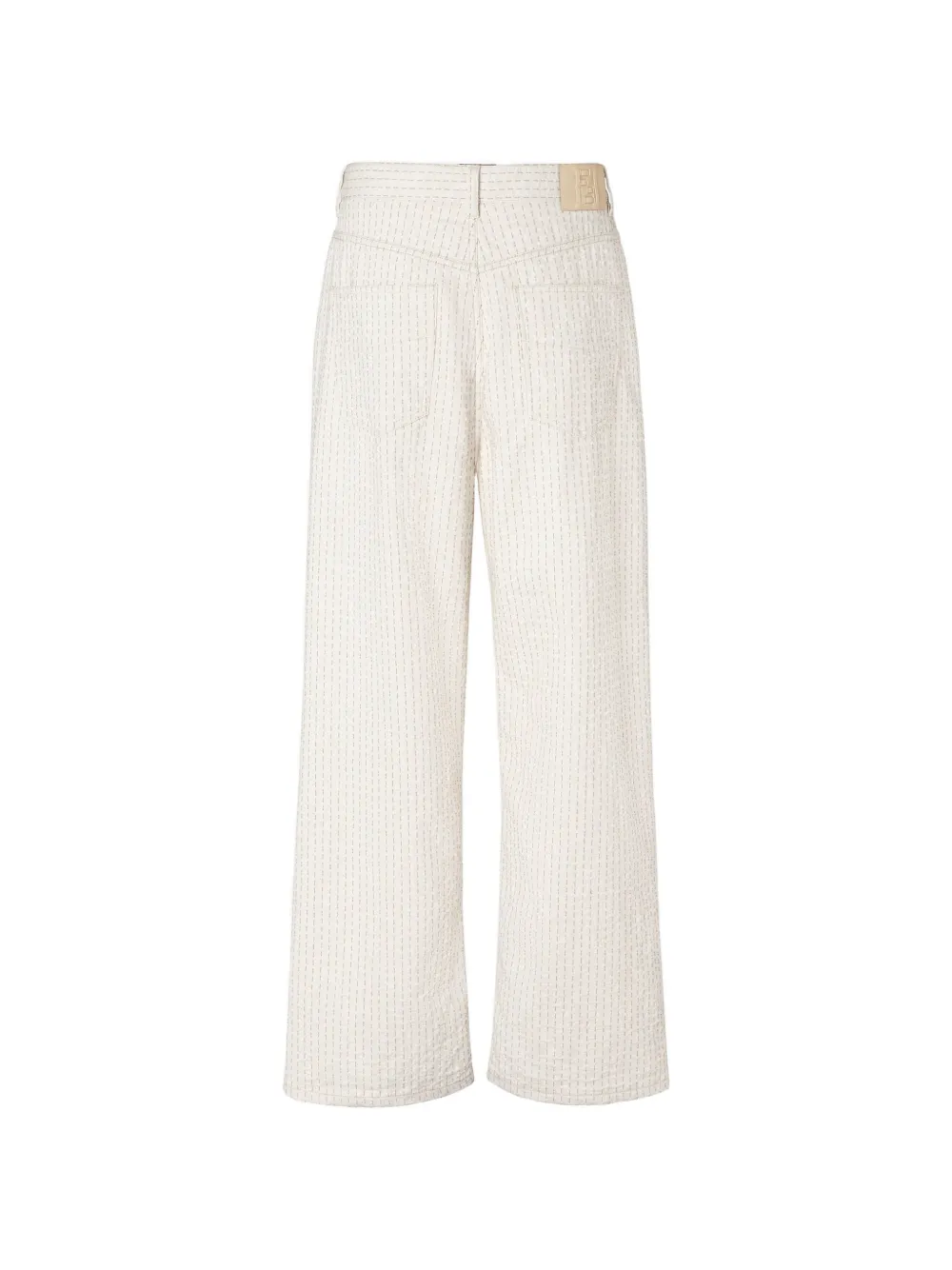 FENDI Straight jeans met stiksel Beige