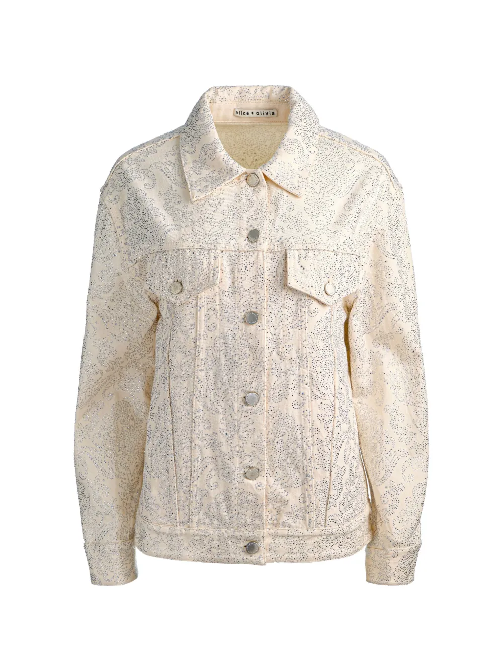 alice + olivia Giacca denim con cristalli - Toni neutri