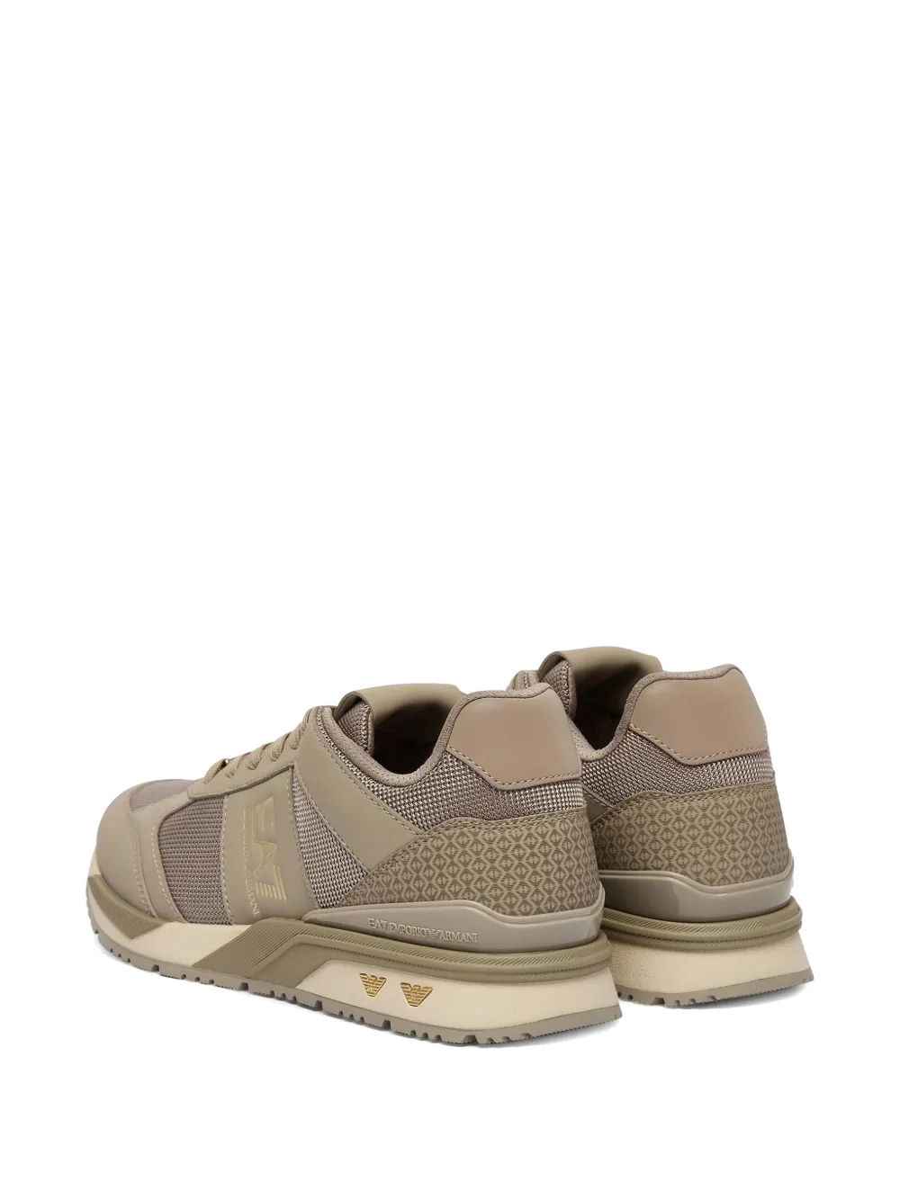Ea7 Emporio Armani Sneakers met logo Beige