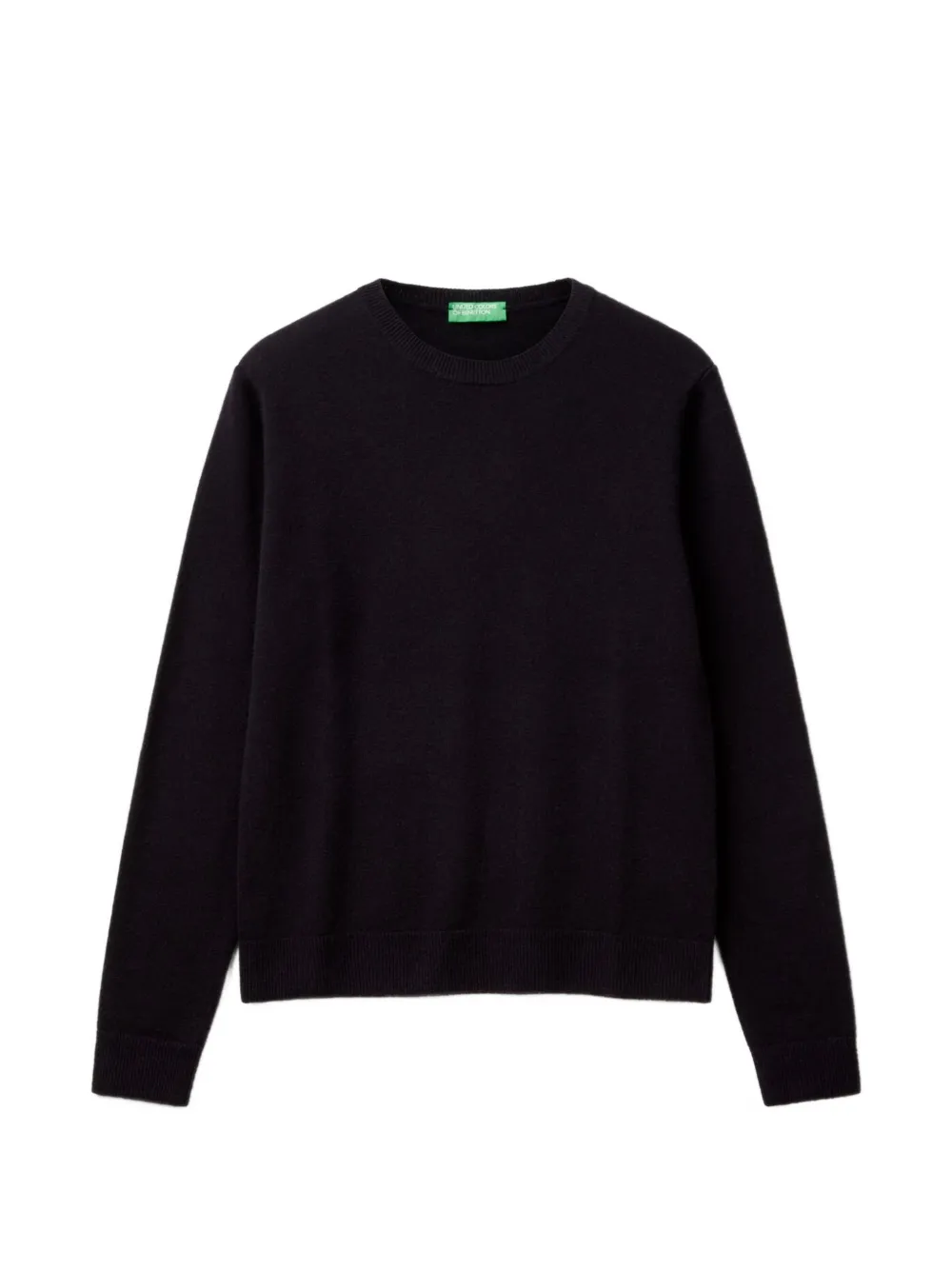 Benetton Maglione girocollo in lana - Nero