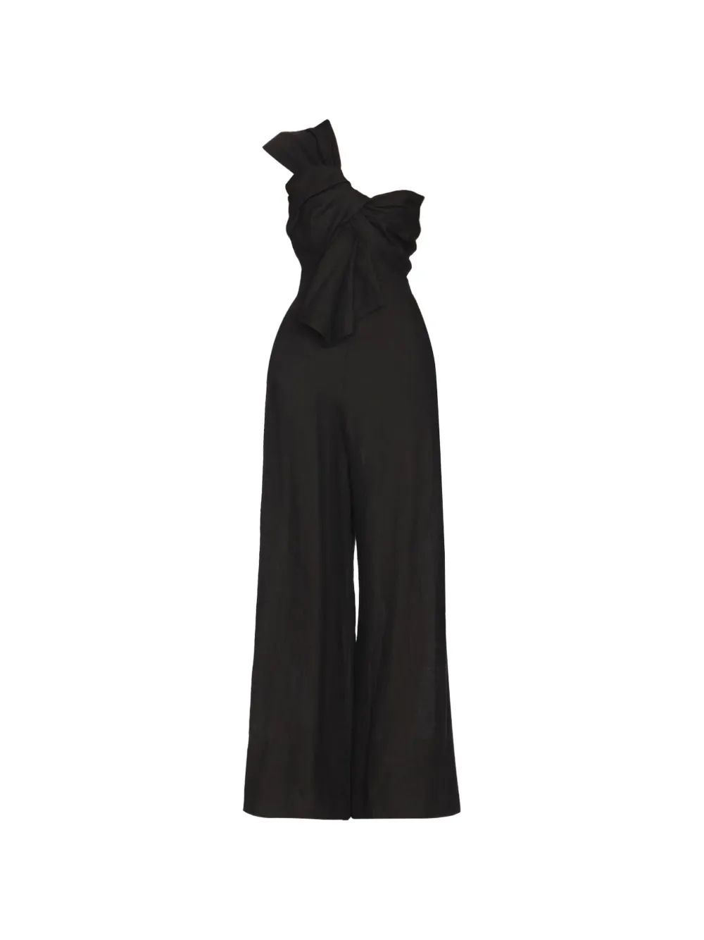 JBQ Eden knotted one-shoulder jumpsuit - Nero
