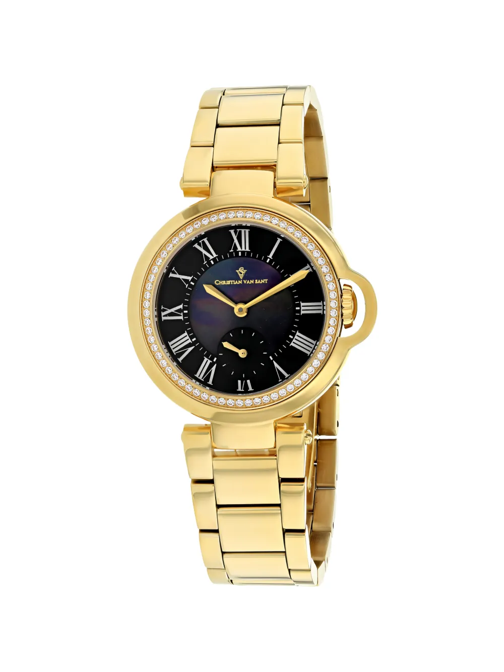 CHRISTIAN VAN SANT Cybele crystal-bezel 35mm watch - Nero