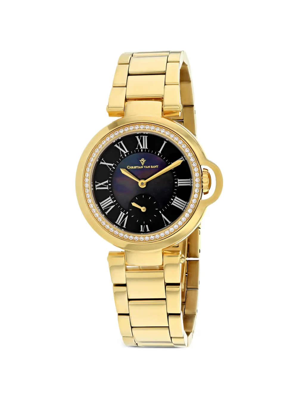 CHRISTIAN VAN SANT Cybele crystal-bezel 35mm watch - Nero