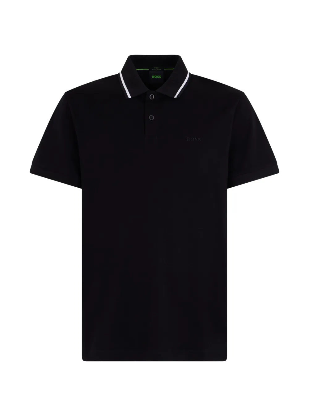BOSS Join Paddy tipping-detail short-sleeve polo shirt - Nero