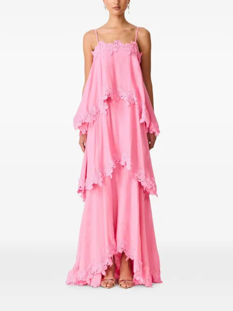 ELLIATT lace-trim tiered maxi dress