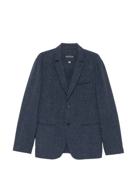 John Varvatos check-pattern notched-lapel jacket