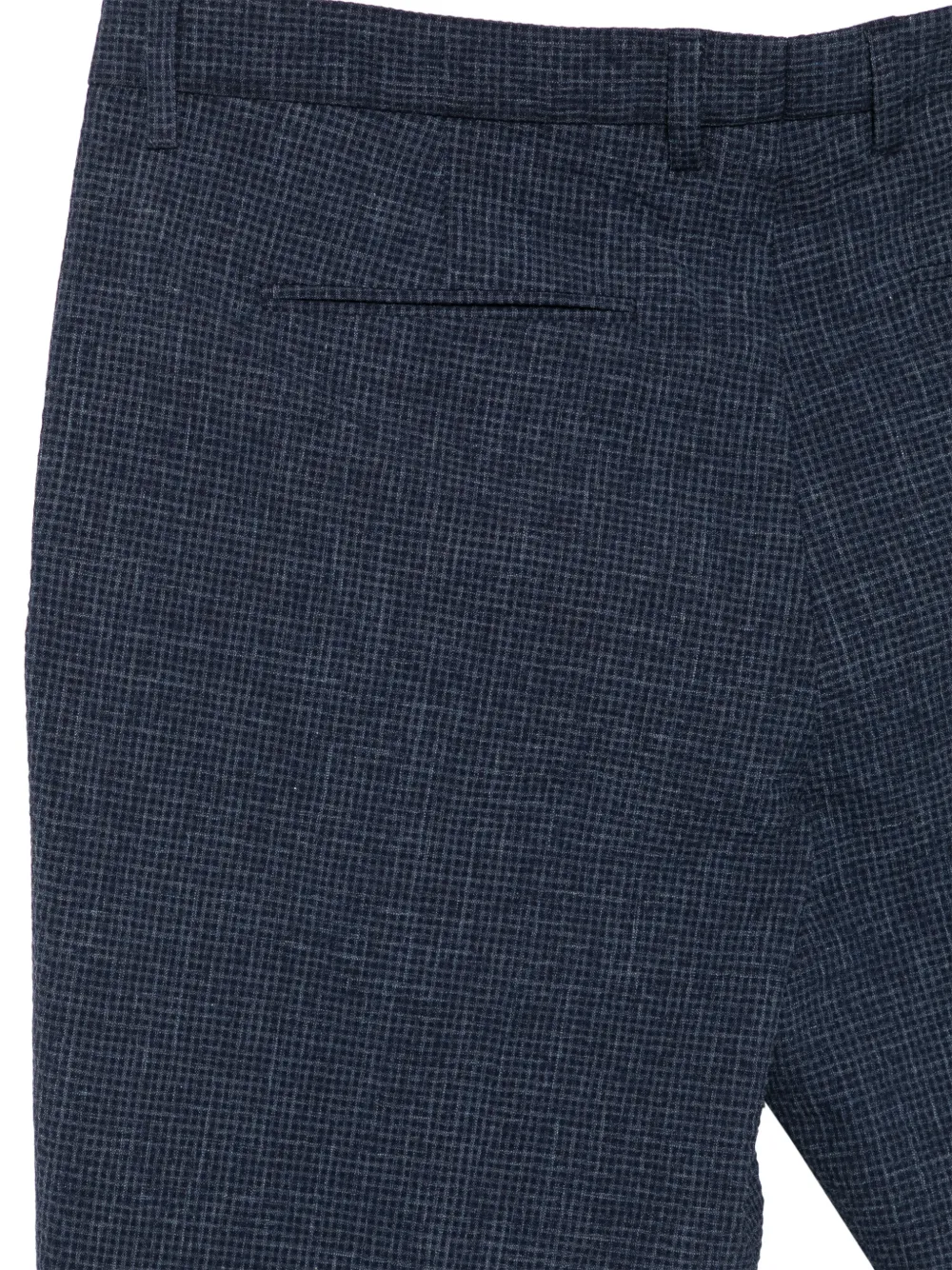 John Varvatos Geruite broek Blauw