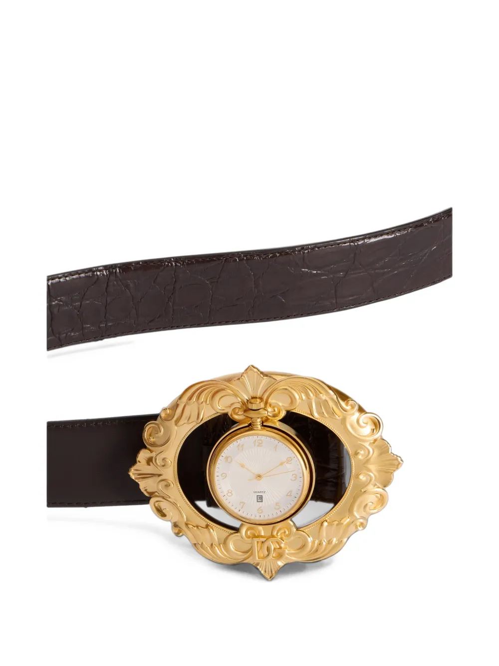 Dolce & Gabbana caiman belt Bruin