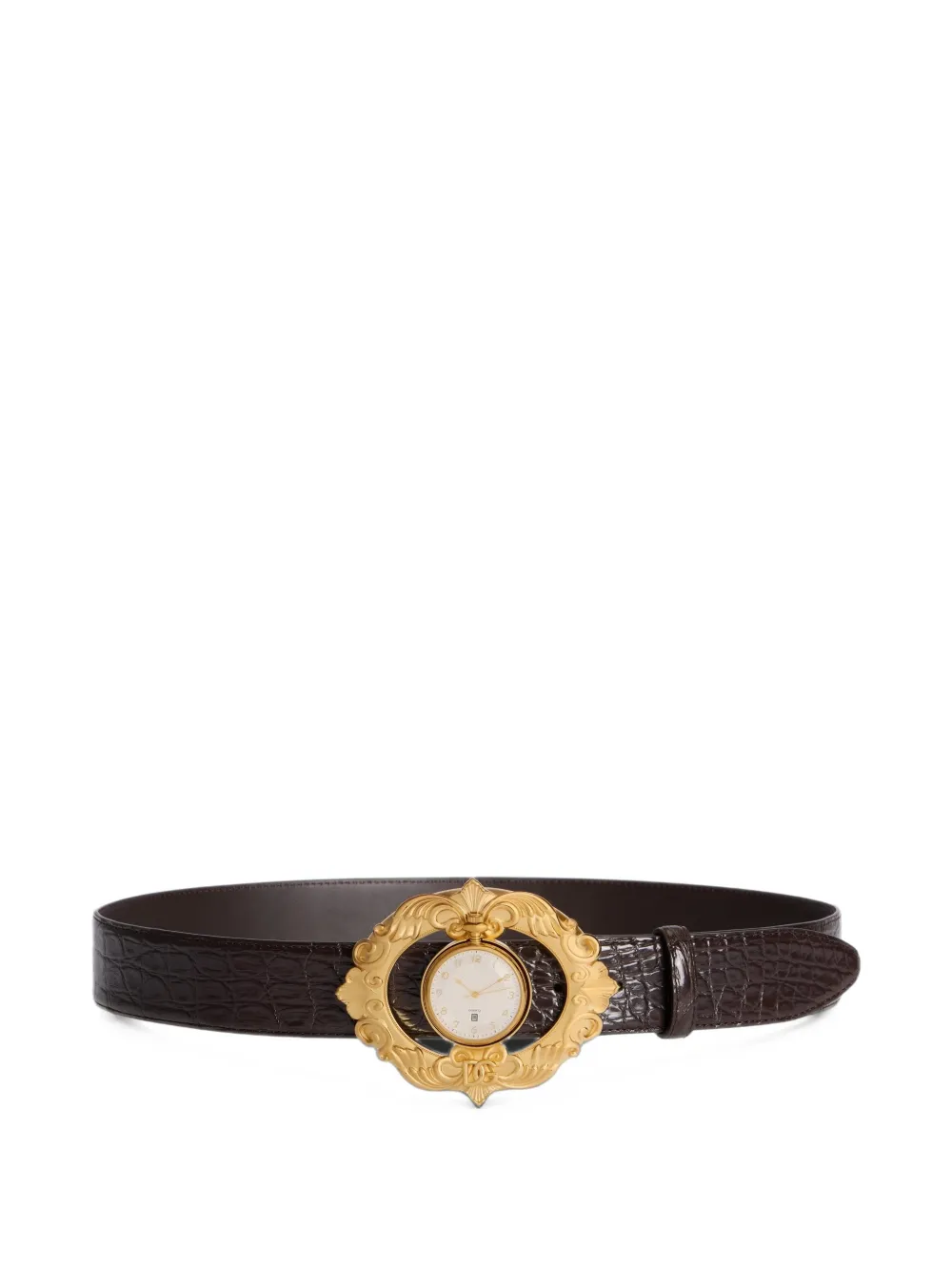 Dolce & Gabbana caiman belt - Braun