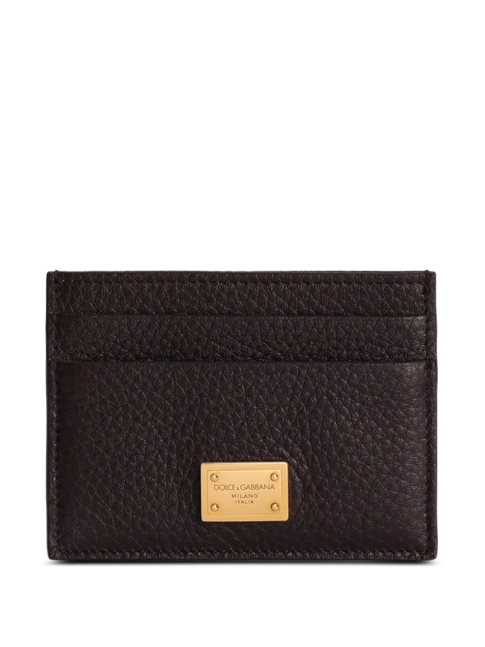 Dolce & Gabbana calfskin card holder - Marrone