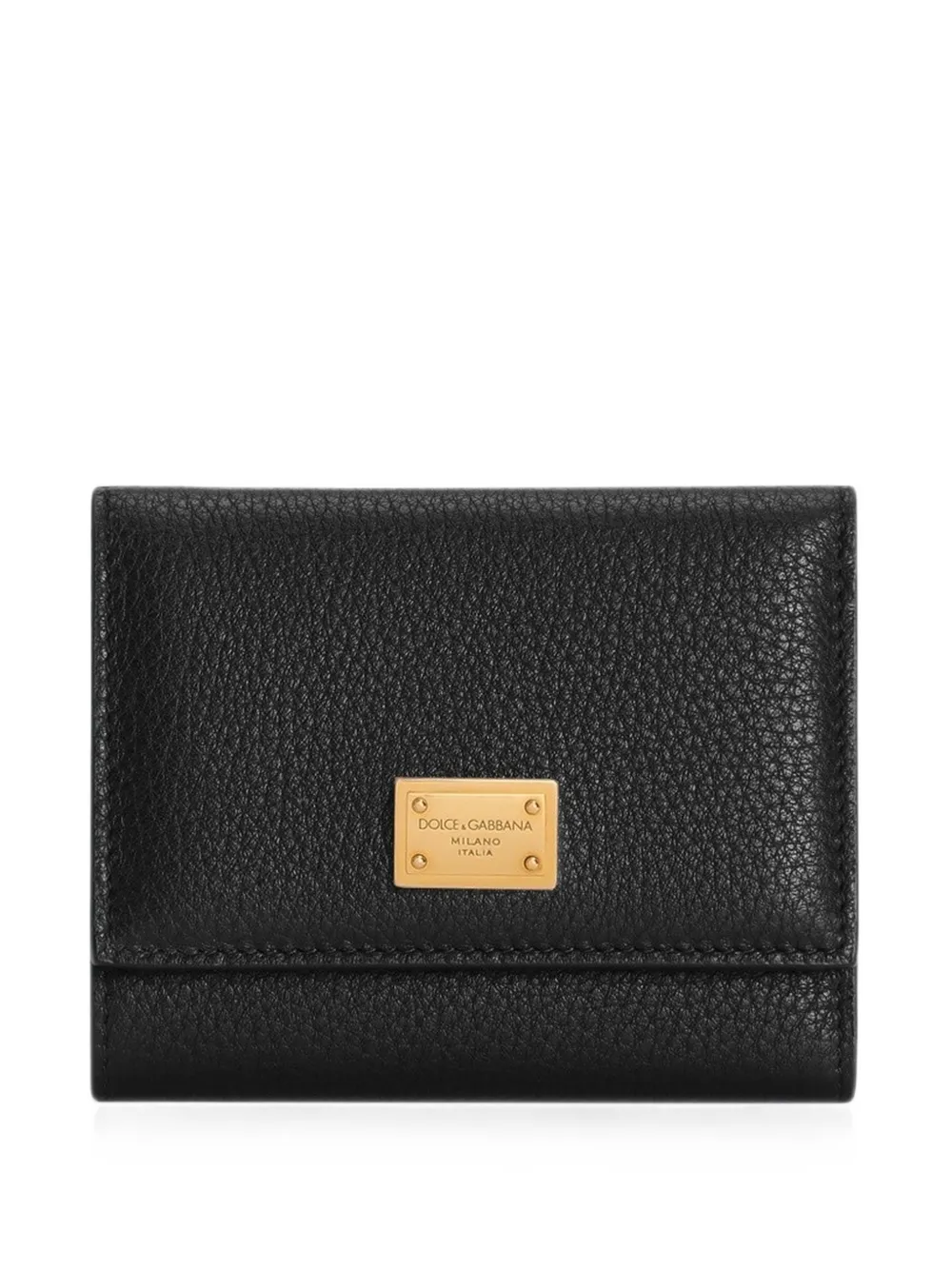 Dolce & Gabbana Calfskin Wallet In Black